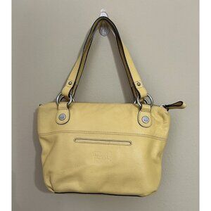 Fossil Long Live Vintage 1954 Butter‎ Yellow Shoulder Bag Purse